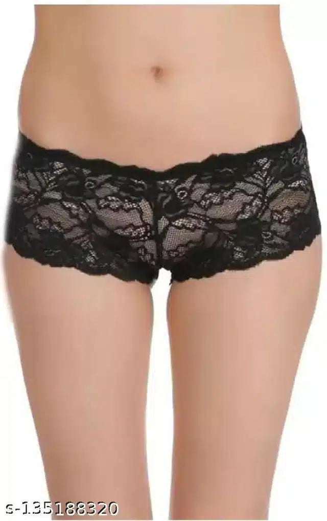 Net Briefs for Women (Black, 5XL)